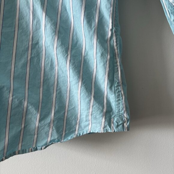 Abercrombie & Fitch Muscle Shirt Long Sleeve Mens Large Striped Y2K Preppy 2000s - Picture 5 of 14